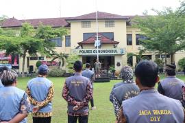 Perwakilan Jaga Warga Giripanggung Ikuti Apel Jaga Warga Gunungkidul 2026